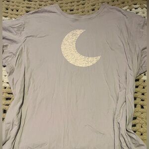 light purple shirt with moon detail